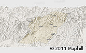 Shaded Relief Panoramic Map of Rong An, lighten