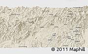 Shaded Relief Panoramic Map of Rong An