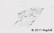 Silver Style Panoramic Map of Rong An, single color outside
