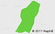 Political Simple Map of Rong An, single color outside