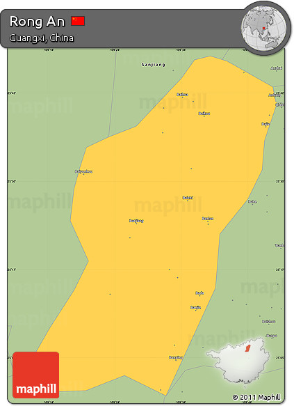 Savanna Style Simple Map of Rong An