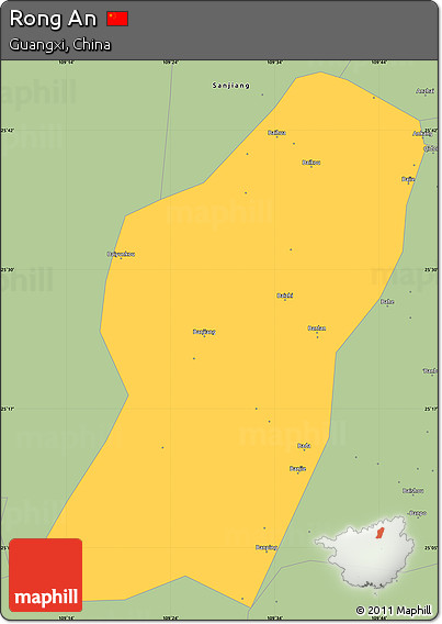 Savanna Style Simple Map of Rong An
