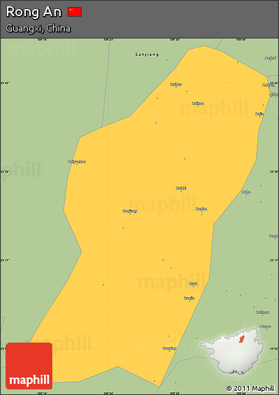 Savanna Style Simple Map of Rong An
