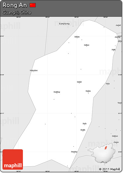 Silver Style Simple Map of Rong An