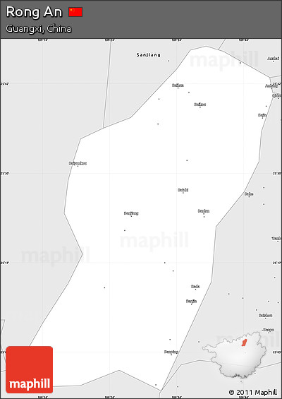 Silver Style Simple Map of Rong An