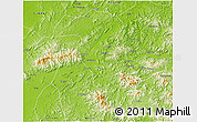 Physical 3D Map of Rong Xian