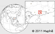 Blank Location Map of Rong Xian