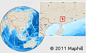 Shaded Relief Location Map of Rong Xian