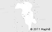 Silver Style Simple Map of Rong Xian