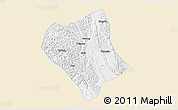 Classic Style 3D Map of Shanglin, single color outside