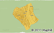Savanna Style 3D Map of Shanglin, single color outside