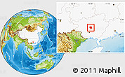 Physical Location Map of Shanglin, highlighted country