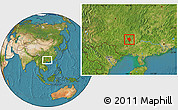 Satellite Location Map of Shanglin
