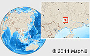 Shaded Relief Location Map of Shanglin