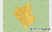 Savanna Style Map of Shanglin, single color outside