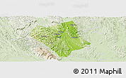 Physical Panoramic Map of Shanglin, lighten