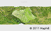Physical Panoramic Map of Shanglin, satellite outside