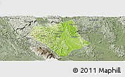 Physical Panoramic Map of Shanglin, semi-desaturated