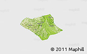 Physical Panoramic Map of Shanglin, single color outside