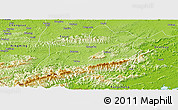 Physical Panoramic Map of Shangsi