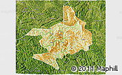 Physical 3D Map of Tian E, satellite outside