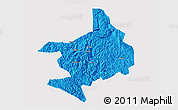 Political 3D Map of Tian E, single color outside