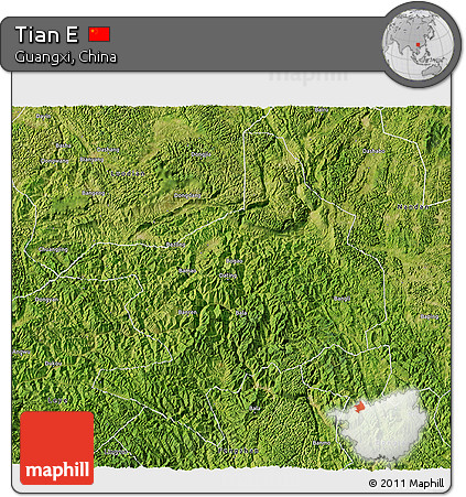 Satellite 3D Map of Tian E