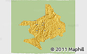 Savanna Style 3D Map of Tian E, single color outside