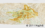 Physical Panoramic Map of Tian E, lighten