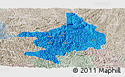 Political Panoramic Map of Tian E, lighten, semi-desaturated