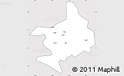 Silver Style Simple Map of Tian E, cropped outside