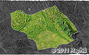 Satellite 3D Map of Wuming, darken, desaturated
