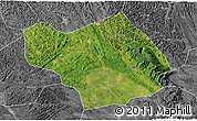 Satellite 3D Map of Wuming, desaturated