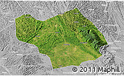 Satellite 3D Map of Wuming, lighten, desaturated