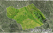 Satellite 3D Map of Wuming, semi-desaturated