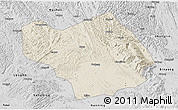 Shaded Relief 3D Map of Wuming, desaturated