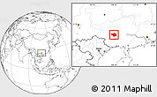 Blank Location Map of Wuming