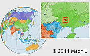 Political Location Map of Wuming