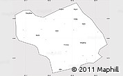 Silver Style Simple Map of Wuming, cropped outside