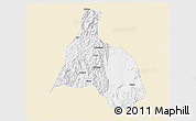 Classic Style 3D Map of Yongfu, single color outside