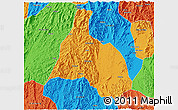 Political 3D Map of Yongfu