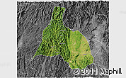 Satellite 3D Map of Yongfu, desaturated