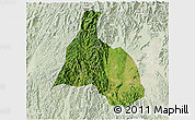 Satellite 3D Map of Yongfu, lighten