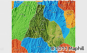 Satellite 3D Map of Yongfu, political outside
