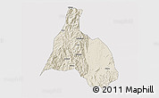 Shaded Relief 3D Map of Yongfu, cropped outside