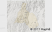 Shaded Relief 3D Map of Yongfu, lighten, semi-desaturated