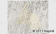 Shaded Relief 3D Map of Yongfu, semi-desaturated