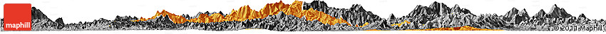 Political Horizon Map of Yongfu, desaturated