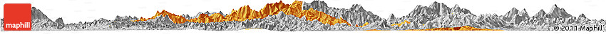 Political Horizon Map of Yongfu, lighten, desaturated