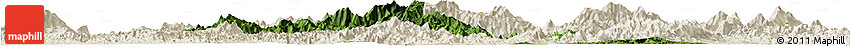 Satellite Horizon Map of Yongfu, shaded relief outside